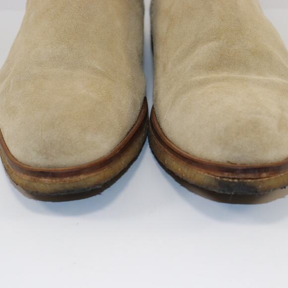 Marc Wenn Suede Chelsea Boots Beige Tan Crepe Sole EU 42 US 9 - Picture 4 of 8